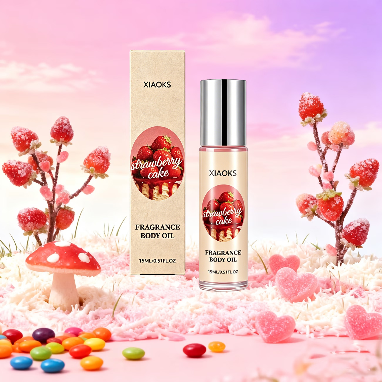 1 Flasche Erdbeer-Kuchen Roll- – Perfume Floral Fragrance Bewertung und Preis